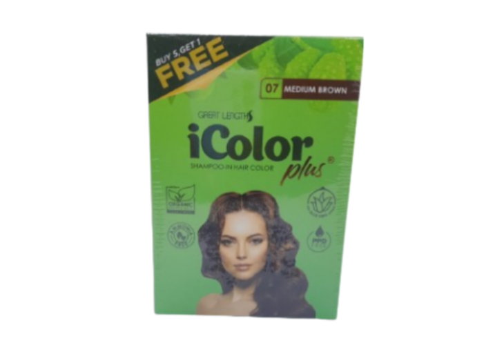 iColor Plus Shampoo-In Hair Color Medium Brown 30ml Buy 5 Get 1 Free