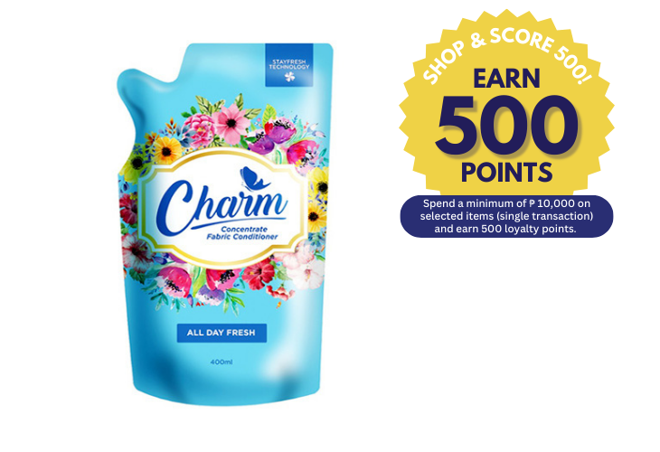 Charm Fabric Conditioner Blue All Day Fresh 400ml  (Shop & Score 500!)