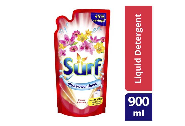 Surf Liquid Detergent Cherry Blossom Pouch 900ml