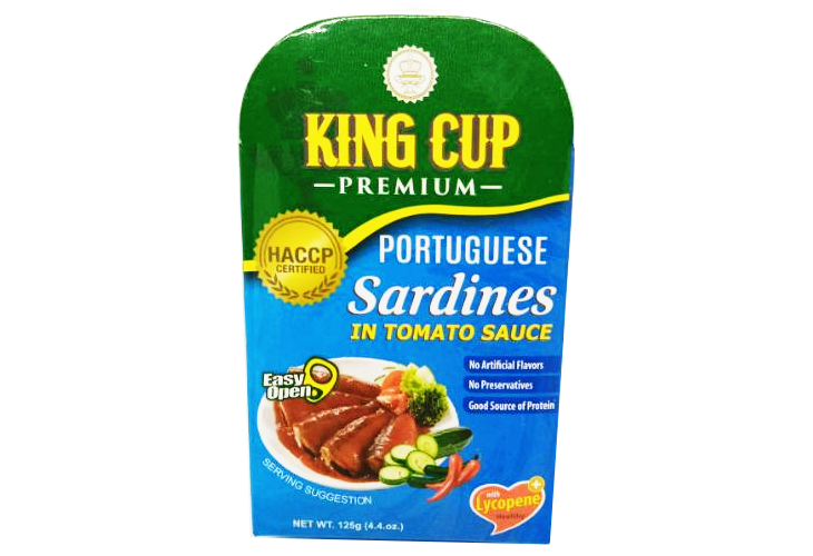 King Cup Sardines In Tomato Sauce Portuguese Style 125g