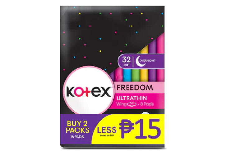 Kotex Freedom 32cm Buy 2 Save as much as P15