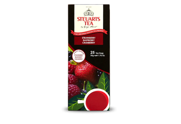Steuarts Strawberry Raspberry and Cranberry Tea 50g