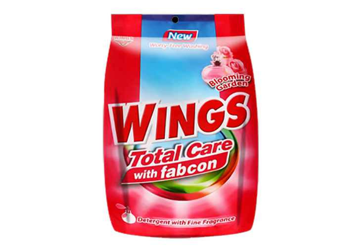 Wings Total Care Powder with Fabcon Blooming Garden