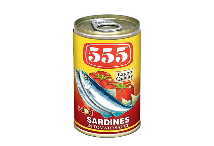 555 Sardines Tomato Sauce Chili 155g