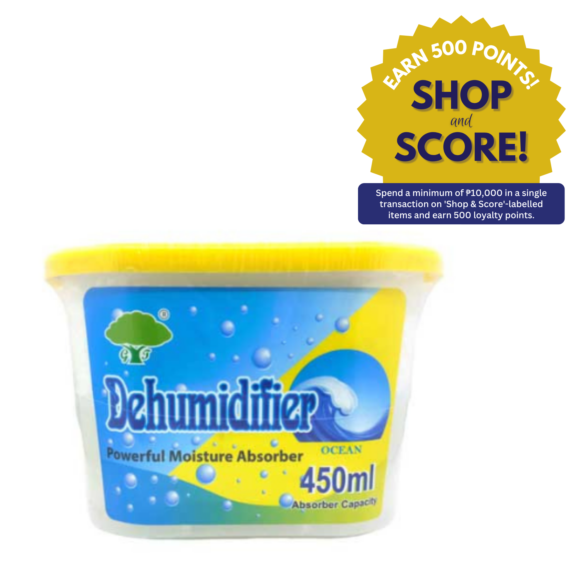 D Golden Tree Dehumidifier 450ml (Ocean) (Shop & Score 500!)