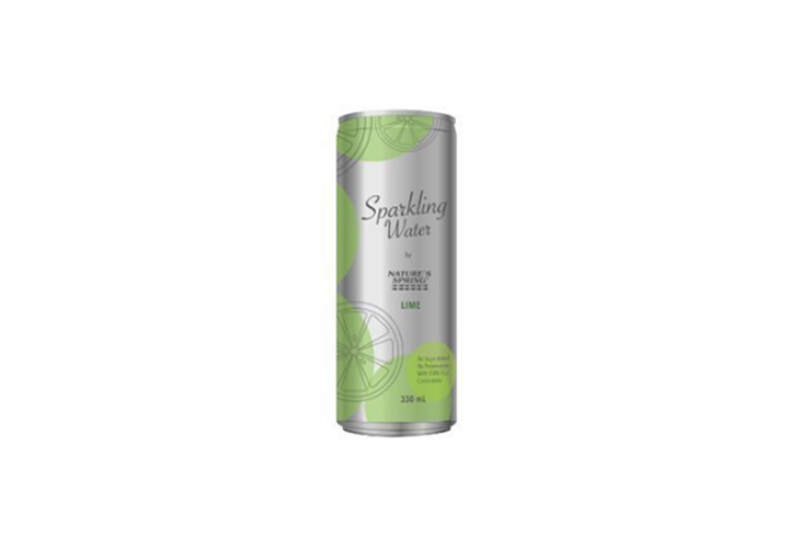 Nature's Spring Sparkling Water Lime 330ml