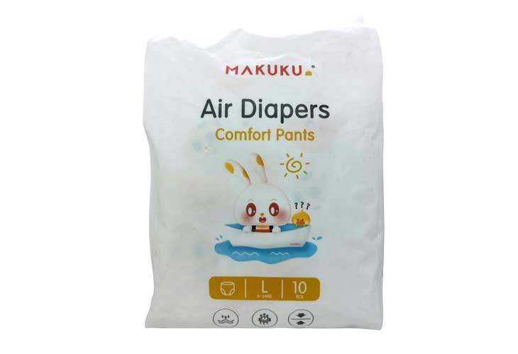 Makuku Air Diaper Pants Comfort Tape Large 10's