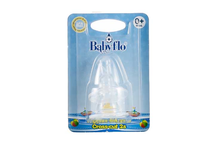 Babyflo Nipple Cross Cut-Silicone  2's