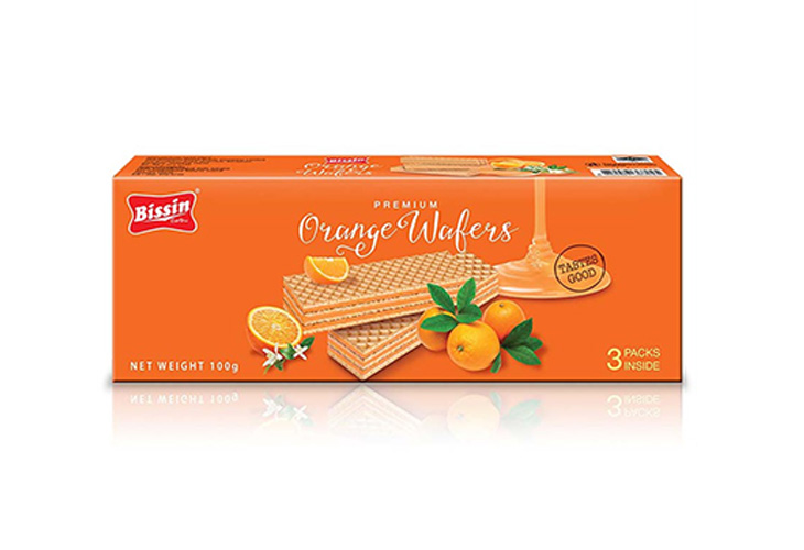 Bissin Wafer Orange Flavor 100g