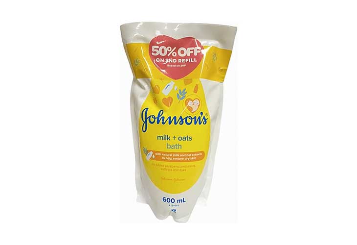 Johnson's Baby Bath Milk + Oats 600ml Twinpack 50% off 2nd Item